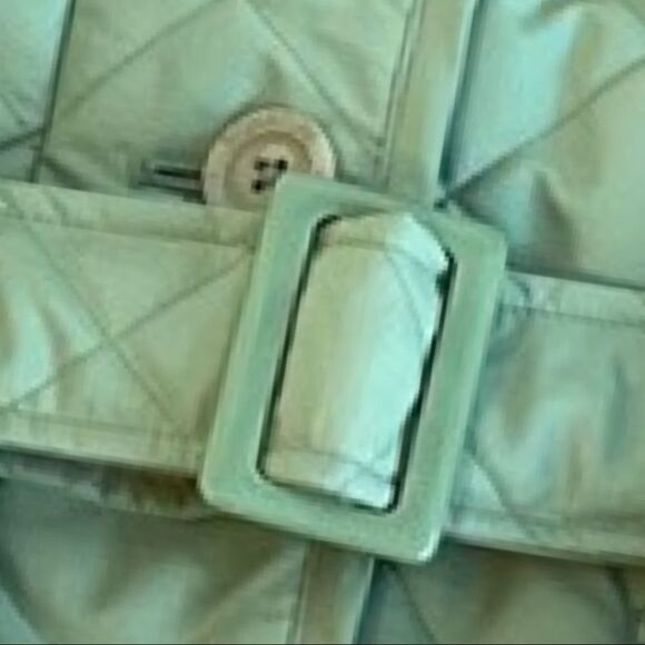 Jones New York Signature Green Quilted Belted Jacket • Small - Picture 4 of 11